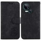 For Tecno Spark 10 5G Little Tiger Embossed Leather Phone Case(Black) - 1