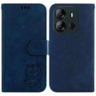 For Tecno Spark GO 2023 /Pop 7 Pro Little Tiger Embossed Leather Phone Case(Dark Blue) - 1