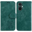 For Tecno Camon 19 Pro 5G Little Tiger Embossed Leather Phone Case(Green) - 1