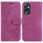 For Tecno Pova 4 Little Tiger Embossed Leather Phone Case(Rose Red) - 1