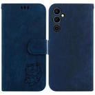 For Tecno Pova Neo 2 Little Tiger Embossed Leather Phone Case(Dark Blue) - 1