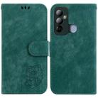 For Tecno Pop 6 Go Little Tiger Embossed Leather Phone Case(Green) - 1
