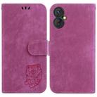 For Tecno Spark 9 Pro / 9T Little Tiger Embossed Leather Phone Case(Rose Red) - 1