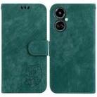 For Tecno Camon 19 Little Tiger Embossed Leather Phone Case(Green) - 1
