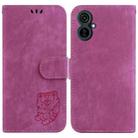 For Tecno Camon 19 Neo Little Tiger Embossed Leather Phone Case(Rose Red) - 1