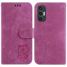 For Tecno Pova 3 / LE7 Little Tiger Embossed Leather Phone Case(Rose Red) - 1