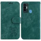 For Tecno Camon 18i Little Tiger Embossed Leather Phone Case(Green) - 1