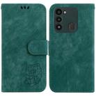 For Tecno Spark Go 2022 / 8C Little Tiger Embossed Leather Phone Case(Green) - 1