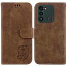 For Tecno Spark Go 2022 / 8C Little Tiger Embossed Leather Phone Case(Brown) - 1