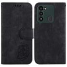 For Tecno Spark Go 2022 / 8C Little Tiger Embossed Leather Phone Case(Black) - 1