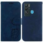 For Tecno Pova Neo / LE6 Little Tiger Embossed Leather Phone Case(Dark Blue) - 1