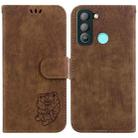 For Tecno Pop 5 LTE BD4 Little Tiger Embossed Leather Phone Case(Brown) - 1