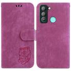 For Tecno Pop 5 LTE BD4 Little Tiger Embossed Leather Phone Case(Rose Red) - 1