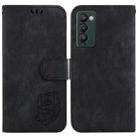 For Tecno Camon 18 / 18P Little Tiger Embossed Leather Phone Case(Black) - 1