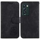 For Tecno Camon 18 Premier Little Tiger Embossed Leather Phone Case(Black) - 1