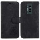 For Tecno Phantom X Little Tiger Embossed Leather Phone Case(Black) - 1