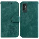 For Tecno Pova 2 Little Tiger Embossed Leather Phone Case(Green) - 1