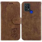 For Tecno Pova 4G / LD7 Little Tiger Embossed Leather Phone Case(Brown) - 1