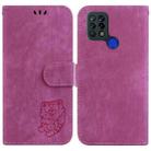 For Tecno Pova 4G / LD7 Little Tiger Embossed Leather Phone Case(Rose Red) - 1