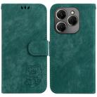 For Tecno Spark 20 Pro Little Tiger Embossed Leather Phone Case(Green) - 1