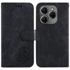 For Tecno Spark 20 Pro Little Tiger Embossed Leather Phone Case(Black) - 1