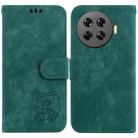 For Tecno Spark 20 Pro+ 4G Little Tiger Embossed Leather Phone Case(Green) - 1