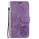 For Tecno Spark 20 Pro+ 4G Little Tiger Embossed Leather Phone Case(Purple) - 3