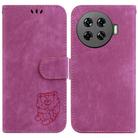 For Tecno Spark 20 Pro+ 4G Little Tiger Embossed Leather Phone Case(Rose Red) - 1