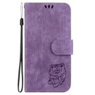 For Tecno Camon 30 4G / 5G Little Tiger Embossed Leather Phone Case(Purple) - 2