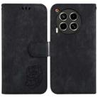 For Tecno Camon 30 4G / 5G Little Tiger Embossed Leather Phone Case(Black) - 1