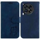 For Tecno Camon 30 Premier 5G Little Tiger Embossed Leather Phone Case(Dark Blue) - 1