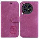 For Tecno Camon 30 Premier 5G Little Tiger Embossed Leather Phone Case(Rose Red) - 1