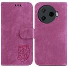 For Tecno Camon 30 Pro Little Tiger Embossed Leather Phone Case(Rose Red) - 1