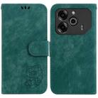 For Tecno Pova 6 / Pova 6 Pro Little Tiger Embossed Leather Phone Case(Green) - 1