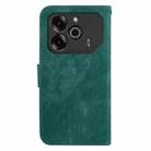 For Tecno Pova 6 / Pova 6 Pro Little Tiger Embossed Leather Phone Case(Green) - 3