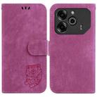 For Tecno Pova 6 / Pova 6 Pro Little Tiger Embossed Leather Phone Case(Rose Red) - 1