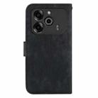 For Tecno Pova 6 / Pova 6 Pro Little Tiger Embossed Leather Phone Case(Black) - 3