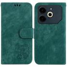 For Tecno Pova 6 Neo Little Tiger Embossed Leather Phone Case(Green) - 1