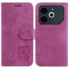 For Tecno Pova 6 Neo Little Tiger Embossed Leather Phone Case(Rose Red) - 1