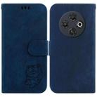 For Tecno Spark 30C Little Tiger Embossed Leather Phone Case(Dark Blue) - 1