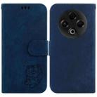 For Tecno Spark 30 4G Little Tiger Embossed Leather Phone Case(Dark Blue) - 1