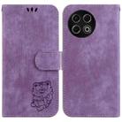 For Tecno Spark 30 Pro Little Tiger Embossed Leather Phone Case(Purple) - 1