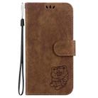 For Tecno Spark 30 Pro Little Tiger Embossed Leather Phone Case(Brown) - 3