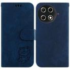 For Tecno Camon 30S / Camon 30S Pro Little Tiger Embossed Leather Phone Case(Dark Blue) - 1