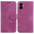For Tecno Pop 10 / Spark Go 2 4G Little Tiger Embossed Leather Phone Case(Rose Red) - 1