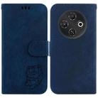 For Tecno Pop 9 5G / Spark 30C 5G Little Tiger Embossed Leather Phone Case(Dark Blue) - 1