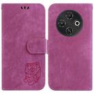 For Tecno Pop 9 5G / Spark 30C 5G Little Tiger Embossed Leather Phone Case(Rose Red) - 1