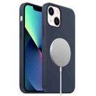 For iPhone 13 mini MagSafe Liquid Silicone Full Coverage Phone Case(Navy Blue) - 1