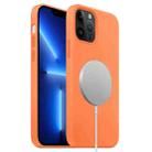 For iPhone 13 Pro Liquid Silicone Full Coverage MagSafe Phone Case(Orange) - 1