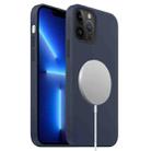 For iPhone 13 Pro Liquid Silicone Full Coverage MagSafe Phone Case(Navy Blue) - 1